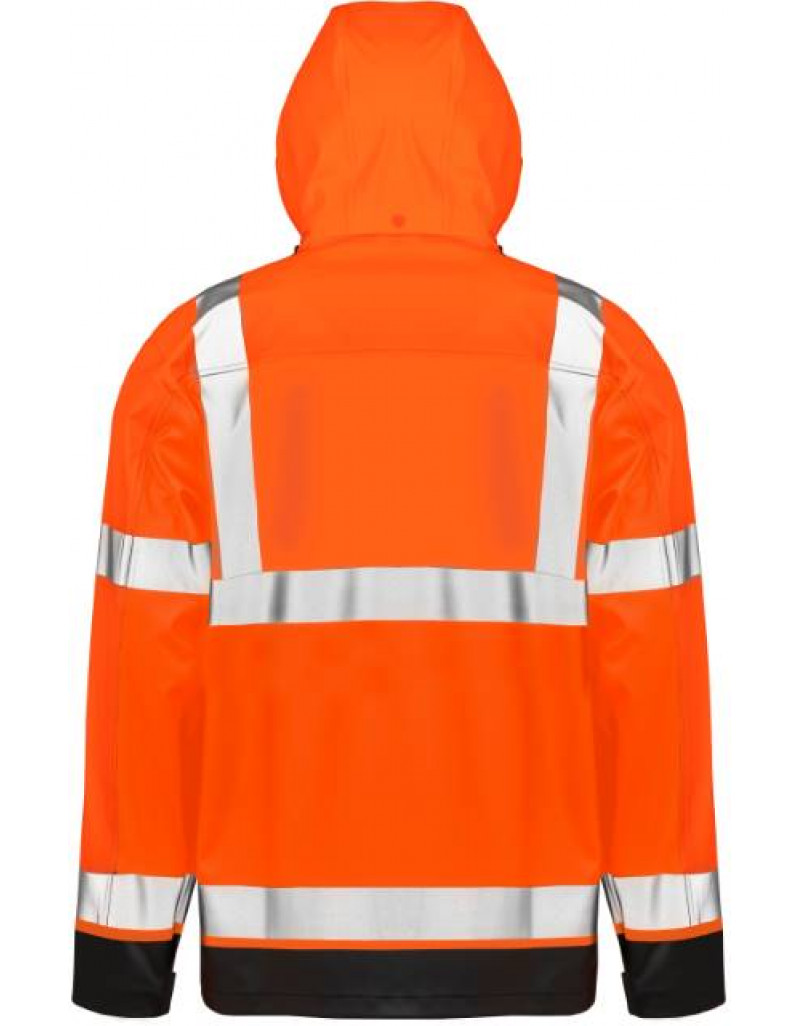 Jachetă de siguranță fluorescentă cu elemente reflectorizante